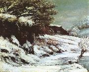 Gustave Courbet View of snow USA oil painting artist